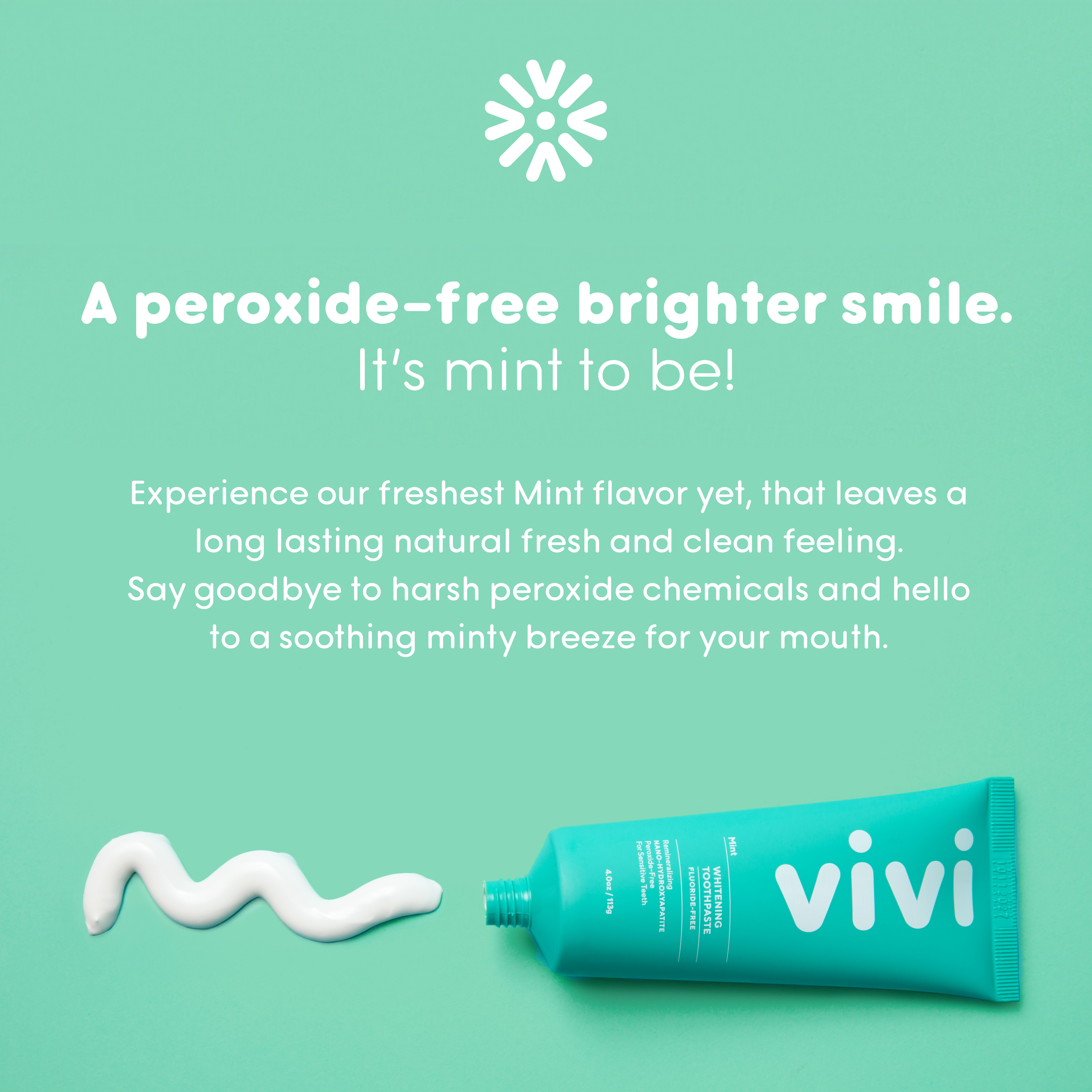 vivi Fluoride-Free Nano-Hydroxyapatite Whitening Toothpaste, Mint Flavor